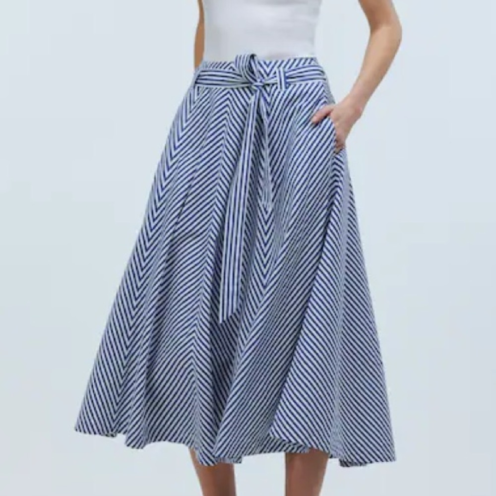 Madewell poplin flared skirt